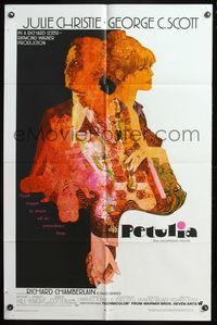 6x648 PETULIA 1sh '68 Richard Lester directed, art of pretty Julie Christie & George C. Scott!