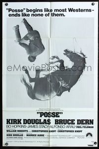 6x669 POSSE 1sh '75 Kirk Douglas, it begins like most westerns but ends like none of them!