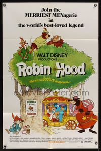 6x740 ROBIN HOOD 1sh '73 Walt Disney's cartoon version, the way it REALLY happened!