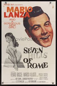 6x771 SEVEN HILLS OF ROME 1sh '58 Arrivederci Roma, Mario Lanza, gorgeous Marisa Allasio!