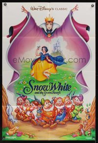 6x816 SNOW WHITE & THE SEVEN DWARFS DS 1sh R93 Walt Disney animated cartoon fantasy classic!