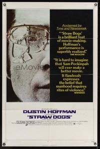 6x859 STRAW DOGS style C reviews 1sh '72 directed by Sam Peckinpah, Dustin Hoffman & Susan George!