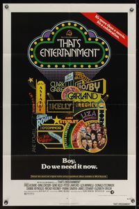 6x894 THAT'S ENTERTAINMENT 1sh '74 classic MGM Hollywood scenes, it's a celebration!