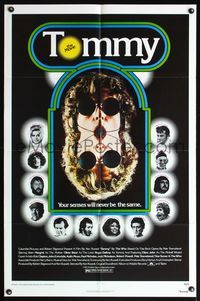 6x925 TOMMY 1sh '75 The Who, Roger Daltrey, rock & roll, cool mirror image!