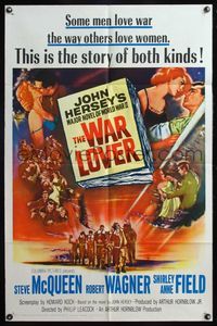 6x961 WAR LOVER 1sh '62 Steve McQueen, Robert Wagner, Shirley Anne Field, dramatic Terpning art!