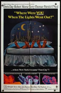 6x975 WHERE WERE YOU WHEN THE LIGHTS WENT OUT? style B 1sh '68 Doris Day, Robert Morse, Terry-Thomas