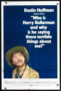 6x981 WHO IS HARRY KELLERMAN 1sh '71 Dustin Hoffman in cowboy hat wants to know!