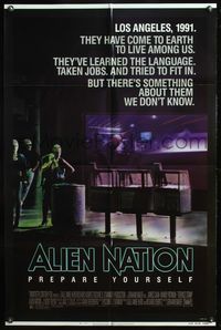 6y023 ALIEN NATION 1sh '88 they've come to Earth to live among us, they learned our language!