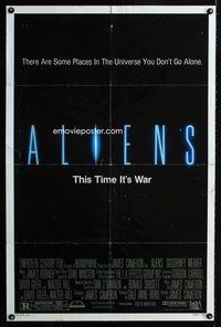 6y024 ALIENS 1sh '86 James Cameron, there are some places in the universe you don't go alone!