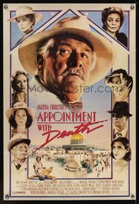 6y050 APPOINTMENT WITH DEATH 1sh '88 Agatha Christie, Peter Ustinov, Lauren Bacall!