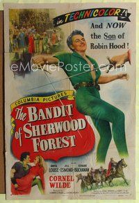 6y066 BANDIT OF SHERWOOD FOREST style A 1sh '45 Anita Louise, Jill Esmond & Cornel Wilde!