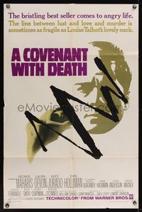 6y157 COVENANT WITH DEATH 1sh '67 the line between lust, love and murder is as fragile as her neck!