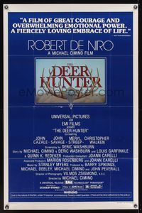 6y177 DEER HUNTER reviews 1sh '78 Robert De Niro, Michael Cimino, Mantel artwork!