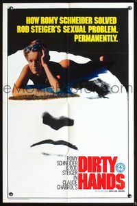 6y186 DIRTY HANDS 1sh '76 sexiest naked Romy Schneider, Rod Steiger, Claude Chabrol