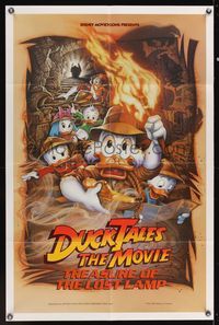 6y197 DUCKTALES: THE MOVIE DS 1sh '90 Walt Disney, Scrooge McDuck, cool adventure art!