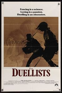 6y198 DUELLISTS 1sh '77 Ridley Scott, Keith Carradine, Harvey Keitel, cool fencing image!