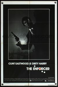 6y204 ENFORCER 1sh '76 photo of Clint Eastwood as Dirty Harry by Bill Gold!