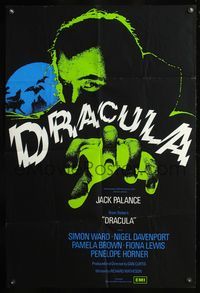 6y193 DRACULA English 1sh '73 really cool horror art of vampire Jack Palance!