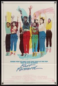 6y217 FAST FORWARD 1sh '85 directed by Sidney Poitier, artwork of black dancers!