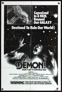 6y279 GOD TOLD ME TO 1sh '76 Larry Cohen, wild satanic sci-fi, Demon!
