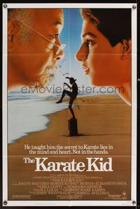6y425 KARATE KID 1sh '84 Pat Morita, Ralph Macchio, teen martial arts classic!