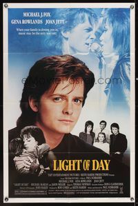 6y472 LIGHT OF DAY 1sh '87 Michael J. Fox, Gena Rowlands, rocker Joan Jett!