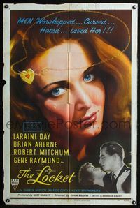 6y483 LOCKET style A 1sh '46 great close-up artwork of Laraine Day, Brian Aherne!