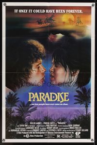 6y646 PARADISE 1sh '82 sexy Phoebe Cates, Willie Aames, adventure artwork!