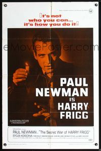 6y744 SECRET WAR OF HARRY FRIGG 1sh '68 Paul Newman in the title role, directed by Jack Smight!