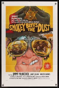 6y788 SMOKEY BITES THE DUST 1sh '81 Jimmy McNicol, made expressly for the insane, wacky art!