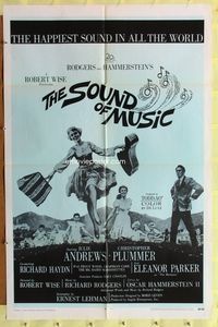 6y799 SOUND OF MUSIC 1sh R69 classic artwork of Julie Andrews by Howard Terpning!