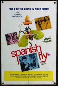 6y806 SPANISH FLY 1sh '76 comedy aphrodisiac, put a little sting in your fling!
