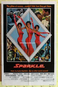 6y807 SPARKLE style B 1sh '76 Irene Cara & Lonette McKee go from ghetto to superstars!