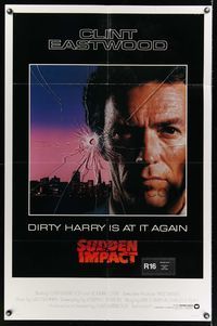 6y832 SUDDEN IMPACT int'l 1sh '83 Clint Eastwood is at it again as Dirty Harry, great image!