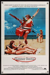 6y834 SUMMER RENTAL 1sh '85 directed by Carl Reiner, wacky John Candy takes the family on vacation