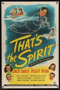 6y862 THAT'S THE SPIRIT 1sh '45 Peggy Ryan & Jack Oakie, art of sexy angels!