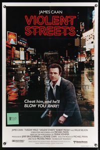 6y867 THIEF int'l 1sh '81 Michael Mann, really cool image of James Caan, Violent Streets!