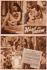 6z115 ANGRY HILLS German program '59 Robert Aldrich, Robert Mitchum, sexy smoking Gia Scala!