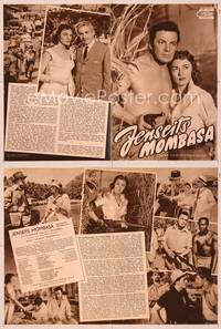 6z120 BEYOND MOMBASA German program '57 many different images of Cornel Wilde & Donna Reed!