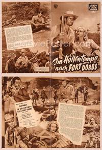 6z130 FORT DOBBS German program '58 different images of Clint Walker & sexy Virginia Mayo!