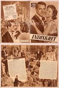 6z133 INDISCREET German program '58 many different images of Cary Grant & Ingrid Bergman!