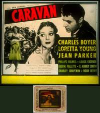 6z017 CARAVAN glass slide '34 Loretta Young, Charles Boyer, written by Samson Raphaelson!