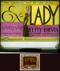 6z023 EX-LADY glass slide '33 classic sexiest full-length artwork of barely-dressed Bette Davis!