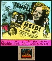 6z028 HEIDI glass slide '37 Shirley Temple, Jean Hersholt, from Johanna Spyri story!