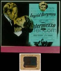 6z033 INTERMEZZO glass slide R47 beautiful Ingrid Bergman is in love with violinist Leslie Howard!