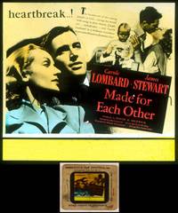 6z044 MADE FOR EACH OTHER glass slide '39 troubled young couple Carole Lombard & James Stewart!