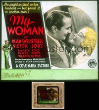 6z050 MY WOMAN glass slide '33 Helen Twelvetrees is forsaken by her husband and finds a new love!