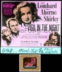 6z060 VIGIL IN THE NIGHT glass slide '40 beautiful Carole Lombard, Brian Aherne, Anne Shirley