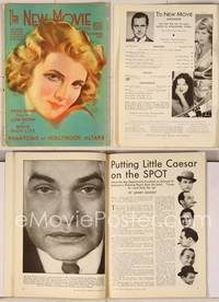 6z085 NEW MOVIE MAGAZINE magazine December 1931, artwork of pretty Elissa Landi by Andreas Randal!