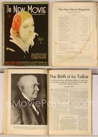 6z076 NEW MOVIE MAGAZINE magazine January 1930, art of Greta Garbo by Penrhyn Stanlaws, Vol. 1 #2!